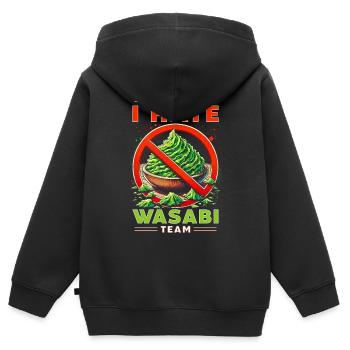 Wasabi Hater I'm Part Of I Hate Wasabi Team - Kids Premium Organic Zip-up Hoodie - black - Back - AI Model Kid Male (0cm)