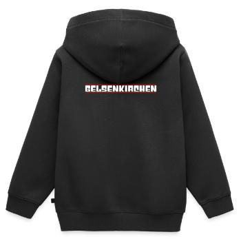 Gelsenkirchen - Kinder Premium Organic Zip Hoodie - Schwarz - Hinten - AI Model Kid Male (0cm)