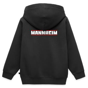 Mannheim - Sweat Premium à capuche zippé enfant bio - noir - Dos - AI Model Kid Male (0cm)