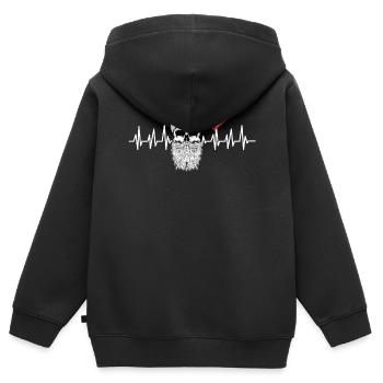Hamburg Tshirt Homme Femmes Moin Hamburch Hafen - Sweat Premium à capuche zippé enfant bio - noir - Dos - AI Model Kid Male (0cm)