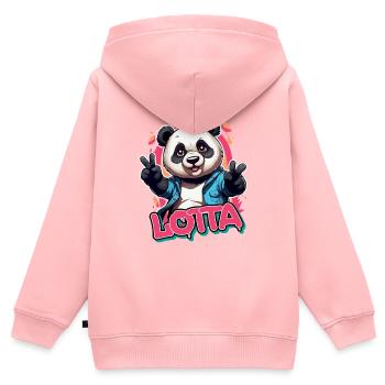 LOTTA - Schöner Mädchen Name mit coolem Panda - Kinder Premium Organic Zip Hoodie - Rosa - Hinten - AI Model Kid Female (0cm)