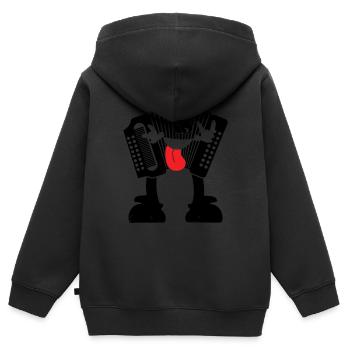 Funny Accordion Instrument Air Accordion Player Ac - Kinder Premium Organic Zip Hoodie - Schwarz - Hinten - AI Model Kid Male (0cm)