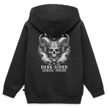 Horoskop Dunkle Seite der Sternzeichen - Kinder Premium Organic Zip Hoodie - Schwarz - Hinten - AI Model Kid Male (0cm)