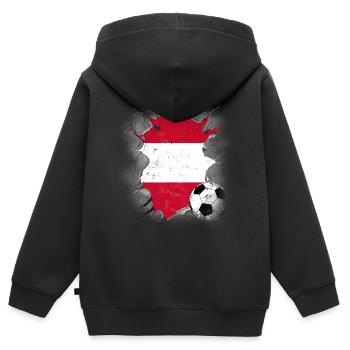 Austria Austria Vienna Styria Tyrol - Kids Premium Organic Zip-up Hoodie - black - Back - AI Model Kid Male (0cm)