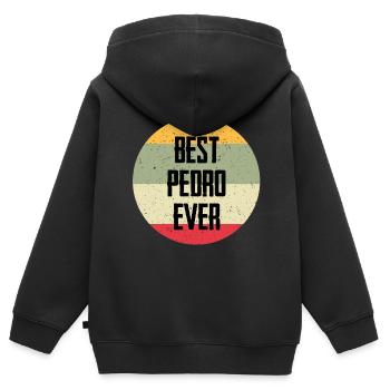 Le meilleur Pedro de tous les temps - Sweat Premium à capuche zippé enfant bio - noir - Dos - AI Model Kid Male (0cm)