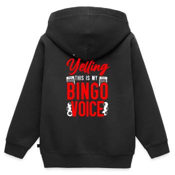 Bingo Player I'm Not Yelling This - Kids Premium Organic Zip-up Hoodie - black - Back - AI Model Kid Male (0cm)