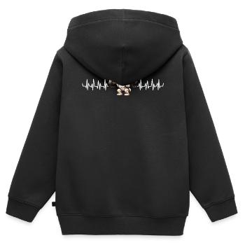 Gym Tshirt Lustig Fitness Workout Fitnessstudio - Kinder Premium Organic Zip Hoodie - Schwarz - Hinten - AI Model Kid Male (0cm)