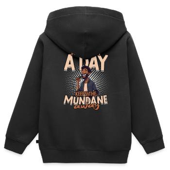 Poetry Slam Dichter Poetryslam - Kinder Premium Organic Zip Hoodie - Schwarz - Hinten - AI Model Kid Male (0cm)