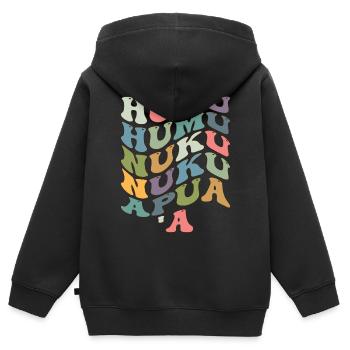 Humuhumunukunukuapua'a Hawaiianischer Riff-Drücker - Kinder Premium Organic Zip Hoodie - Schwarz - Hinten - AI Model Kid Male (0cm)
