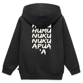 Humuhumunukunukuapua'a Hawaiianischer Riff-Drücker - Kinder Premium Organic Zip Hoodie - Schwarz - Hinten - AI Model Kid Male (0cm)