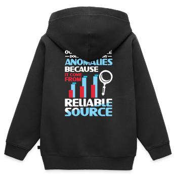 Our Data Source Doesn't Contain Any Anomalies - Kinder Premium Organic Zip Hoodie - Schwarz - Hinten - AI Model Kid Male (0cm)