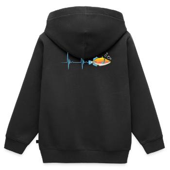 Humuhumunukunukuapua'a Hawaii-Riff-Drückerfisch - Kinder Premium Organic Zip Hoodie - Schwarz - Hinten - AI Model Kid Male (0cm)