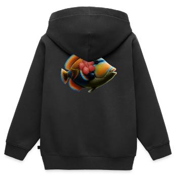 Humuhumunukunukuapua'a Hawaii-Riff-Drückerfisch - Kinder Premium Organic Zip Hoodie - Schwarz - Hinten - AI Model Kid Male (0cm)