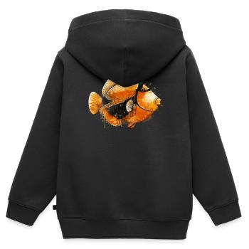 Humuhumunukunukuapua'a Hawaii-Riff-Drückerfisch - Kinder Premium Organic Zip Hoodie - Schwarz - Hinten - AI Model Kid Male (0cm)