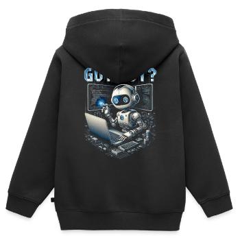 Robotik Ingenieur Got Bot? - Kinder Premium Organic Zip Hoodie - Schwarz - Hinten - AI Model Kid Male (0cm)