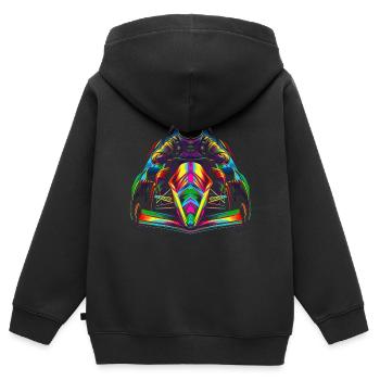 Autocross Auto Rennen Rennfahrer Pop Art - Kinder Premium Organic Zip Hoodie - Schwarz - Hinten - AI Model Kid Male (0cm)