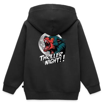 Thriller Night für einen Werwolf Fan - Kinder Premium Organic Zip Hoodie - Schwarz - Hinten - AI Model Kid Male (0cm)