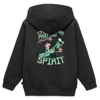 Gottesanbeterin Fangheuschrecken Fangschrecke - Kinder Premium Organic Zip Hoodie - Schwarz - Hinten - AI Model Kid Male (0cm)