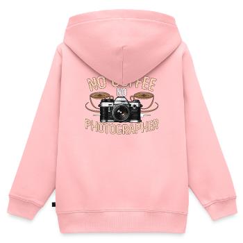 Photographer No Coffee No Photography Coffee Lover - Kinder Premium Organic Zip Hoodie - Rosa - Hinten - AI Model Kid Female (0cm)