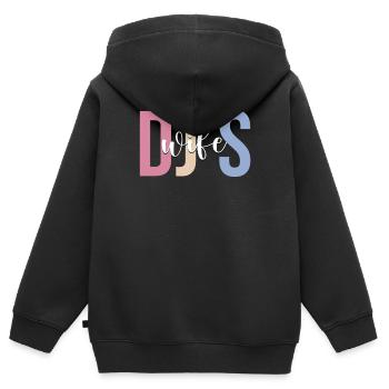 Disc Jockey DJ Mixer Dj Ehemann Plattenspieler - Kinder Premium Organic Zip Hoodie - Schwarz - Hinten - AI Model Kid Male (0cm)