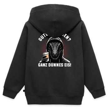 Future HBCU - Kids Premium Organic Zip-up Hoodie - black - Back - AI Model Kid Male (0cm)