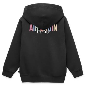 Flugbegleiterin Stewardess - Kinder Premium Organic Zip Hoodie - Schwarz - Hinten - AI Model Kid Male (0cm)