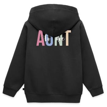 Promoted to Auntie - Kids Premium Organic Zip-up Hoodie - black - Back - AI Model Kid Male (0cm)