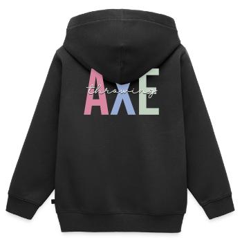 Axe Launcher - Kids Premium Organic Zip-up Hoodie - black - Back - AI Model Kid Male (0cm)