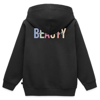 Kosmetikerin - Kinder Premium Organic Zip Hoodie - Schwarz - Hinten - AI Model Kid Male (0cm)