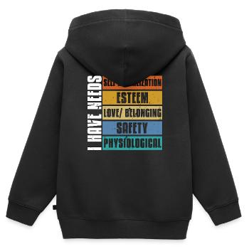 School Psych I Have Needs Psychologist Counseling - Kinder Premium Organic Zip Hoodie - Schwarz - Hinten - AI Model Kid Male (0cm)