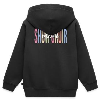 Chanteur Chanteur Chanteur Musicien - Sweat Premium à capuche zippé enfant bio - noir - Dos - AI Model Kid Male (0cm)