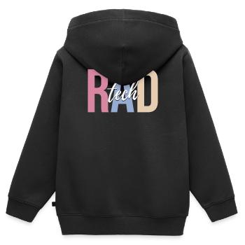 Radiologe Radiologie Nukleare Strahlung - Kinder Premium Organic Zip Hoodie - Schwarz - Hinten - AI Model Kid Male (0cm)