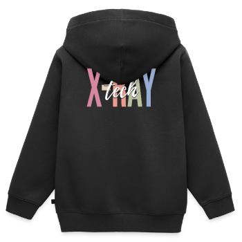 Radiologie Radiologe Rad Tech Nukleare Strahlung - Kinder Premium Organic Zip Hoodie - Schwarz - Hinten - AI Model Kid Male (0cm)
