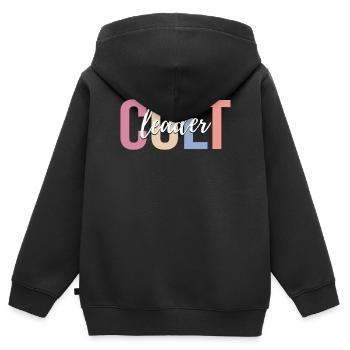 Gothique occulte - Sweat Premium à capuche zippé enfant bio - noir - Dos - AI Model Kid Male (0cm)
