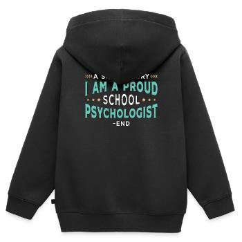 School Psych Une nouvelle Je suis un fier thérapeute - Sweat Premium à capuche zippé enfant bio - noir - Dos - AI Model Kid Male (0cm)