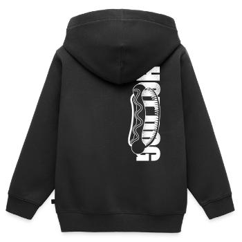 Hot Dog Adult Hot Dog - Kinder Premium Organic Zip Hoodie - Schwarz - Hinten - AI Model Kid Male (0cm)