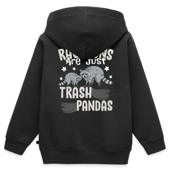 Raccoons Are Just Trash Pandas Raccoons Trash Pand - Kids Premium Organic Zip-up Hoodie - black - Back - AI Model Kid Male (0cm)
