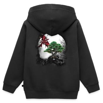 Märchen Fabeltier Drache Drachen Märchenfigur Myth - Kinder Premium Organic Zip Hoodie - Schwarz - Hinten - AI Model Kid Male (0cm)