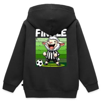 Fußball Finale Fußballfan Fußballspieler Lustig - Kinder Premium Organic Zip Hoodie - Schwarz - Hinten - AI Model Kid Male (0cm)