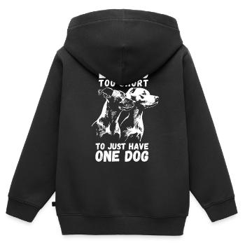 Hunde Rudel Hundeschule Hundeplatz Hundetrainer - Kinder Premium Organic Zip Hoodie - Schwarz - Hinten - AI Model Kid Male (0cm)