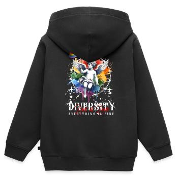 Gay Amor Cupid LQBTQ - Kinder Premium Organic Zip Hoodie - Schwarz - Hinten - AI Model Kid Male (0cm)
