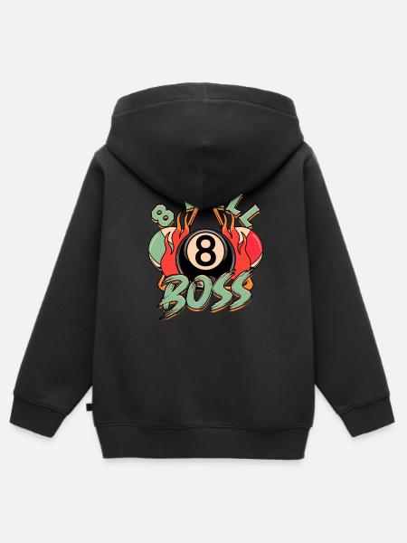 8-Ball Billard - Kinder Premium Organic Zip Hoodie - Schwarz