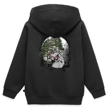 Waldbewohner Ratte Ratten Nagetier Halloween - Kinder Premium Organic Zip Hoodie - Schwarz - Hinten - AI Model Kid Male (0cm)