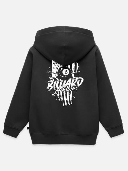 8-Ball Billard - Kinder Premium Organic Zip Hoodie - Schwarz