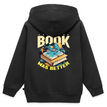 Book Editor The Book Was Better English Teacher - Kinder Premium Organic Zip Hoodie - Schwarz - Hinten - AI Model Kid Male (0cm)