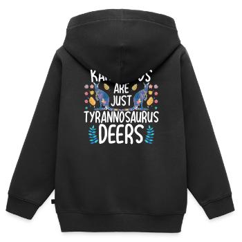 Kängurus sind nur Tyrannosaurus-Hirsche Lustige Kä - Kinder Premium Organic Zip Hoodie - Schwarz - Hinten - AI Model Kid Male (0cm)