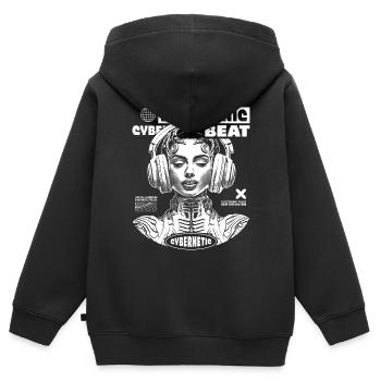 Techno Festival T-Shirt: Space Princess Design - Kids Premium Organic Zip-up Hoodie - black - Back - AI Model Kid Male (0cm)