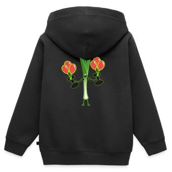 Lauch Jugendlicher Bodybuilder Bodybuilding gym - Kinder Premium Organic Zip Hoodie - Schwarz - Hinten - AI Model Kid Male (0cm)