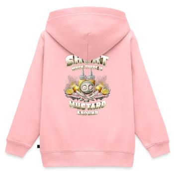 Mustard allergy - Kids Premium Organic Zip-up Hoodie - rose - Back - AI Model Kid Female (0cm)