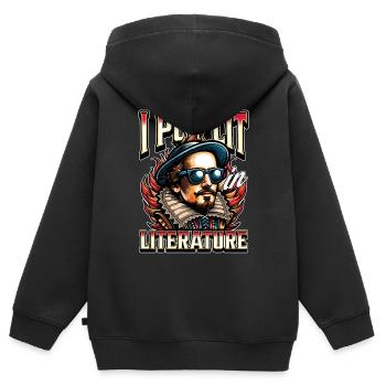 Literature Teacher I Put Lit In Literature Bookish - Kinder Premium Organic Zip Hoodie - Schwarz - Hinten - AI Model Kid Male (0cm)